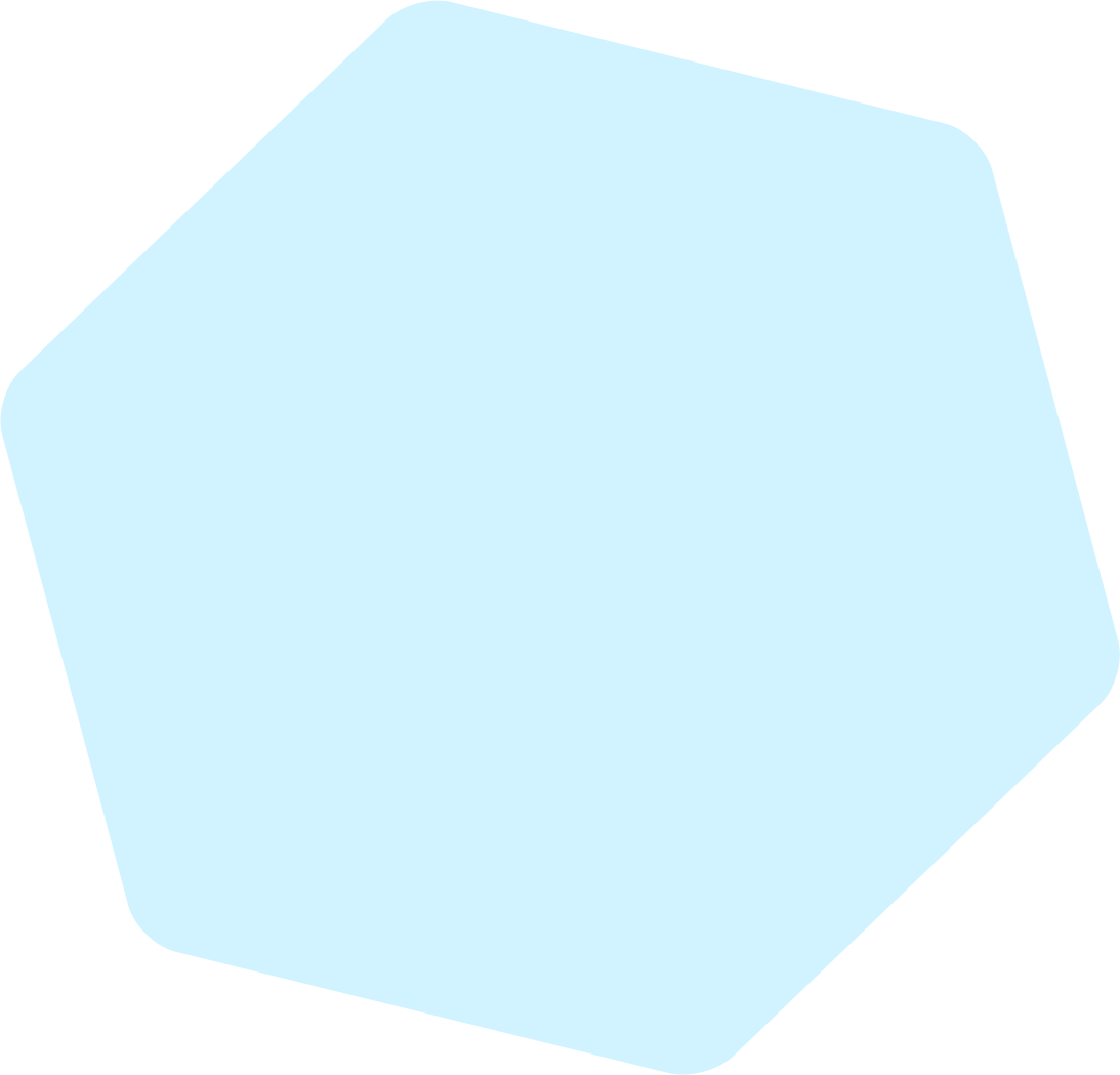 light blue hexagon